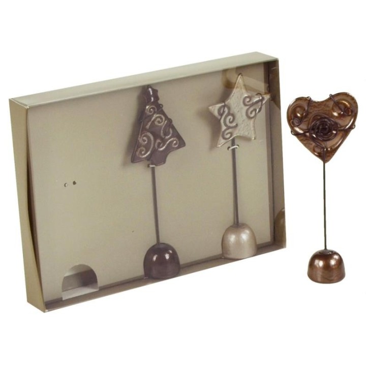 Scatola con 3 segnaposto natale modelli assortiti 15 cm |…