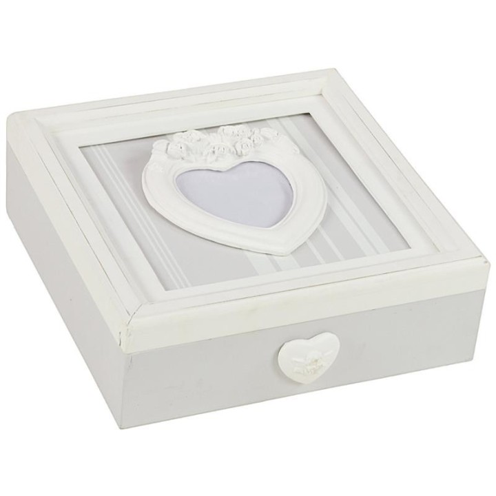 Scatola quadra con portafoto cuore 24 x 25 x 9 cm |…