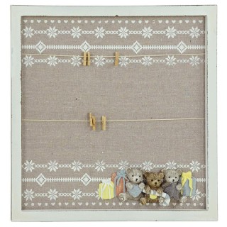 Quadro memory decoro orsetto cm. 40 x 2,5 x 40 | CarinCasa
