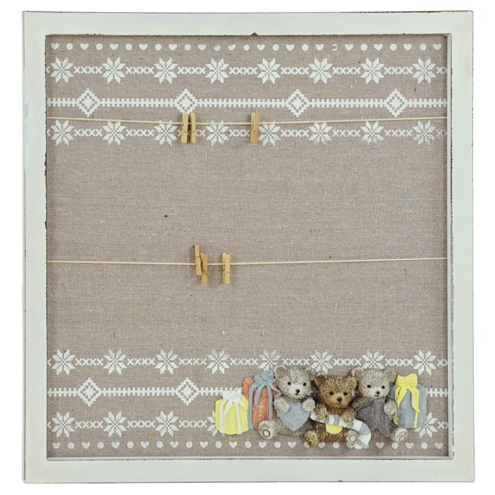 Quadro memory decoro orsetto cm. 40 x 2,5 x 40 | CarinCasa