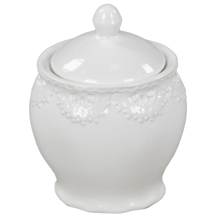 Baratollo zuccheriera pizzo bianco Ø cm. 9,5 h 12 |…