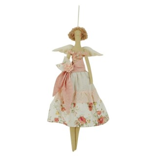 Angelo abito lungo a fiorellini con rosa cm. 19 x 47 |…