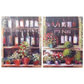 Set 2 quadri enoteca cm. 35 x 45 | CarinCasa