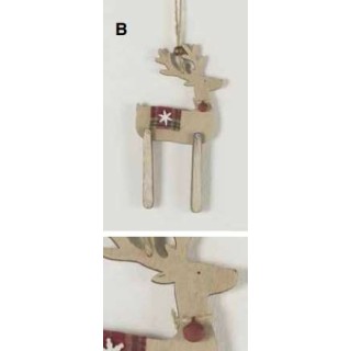 Renna snodata in legno da appendere | CarinCasa