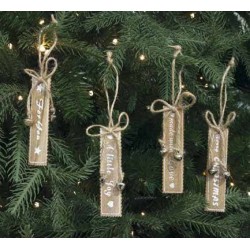 Chiudipacco legno scritte white