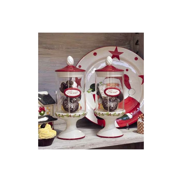 Alzatina con albero e pigne sweet 32 cm | CarinCasa