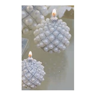 Sfera di perle argento 7.5 cm | CarinCasa