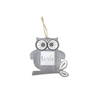 Cornice parete 12 x 13 cm grigia con gufo | CarinCasa