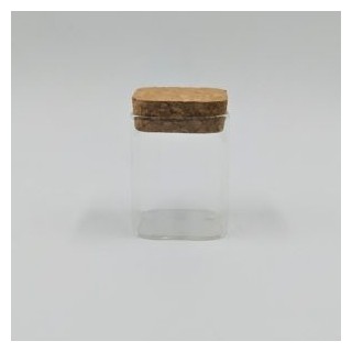 Barattolo base quadrata in vetro con tappo in sughero 230cc…