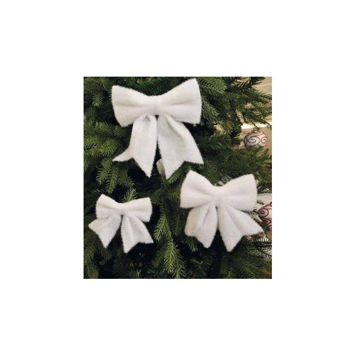 Fiocco innevato bianco 22 cm | CarinCasa