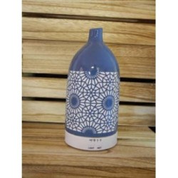 Diffusore elettrico in ceramica blu decoro a cerchi