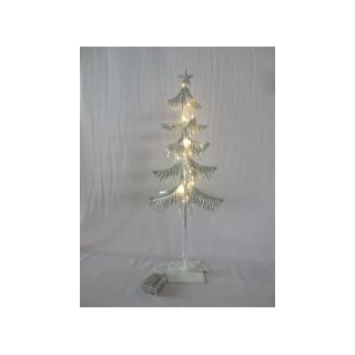 Albero metallo argento con luci h.60 | CarinCasa