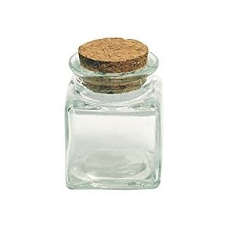 Barattolo quadro vetro con tappo sughero | CarinCasa