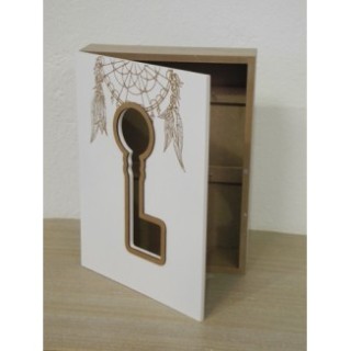 Cassetta per chiavi 22 x 29 cm bianca indiana | CarinCasa