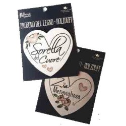 Magneti in legno profumato a forma di Cuore 10 modelli ass. "momenti magnetici"