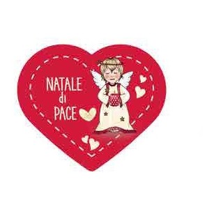 Quadretto in legno profumato Cuore rosso angelo "natale di…