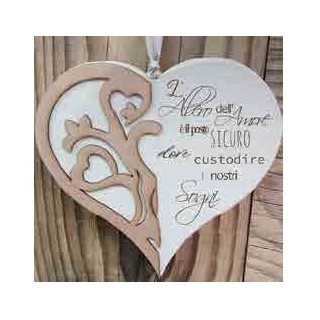 Quadretto in legno profumato da appendere Cuore "l'albero…