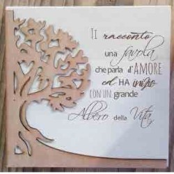 Quadretto in legno profumato albero della vita "il racconto una favola che.."