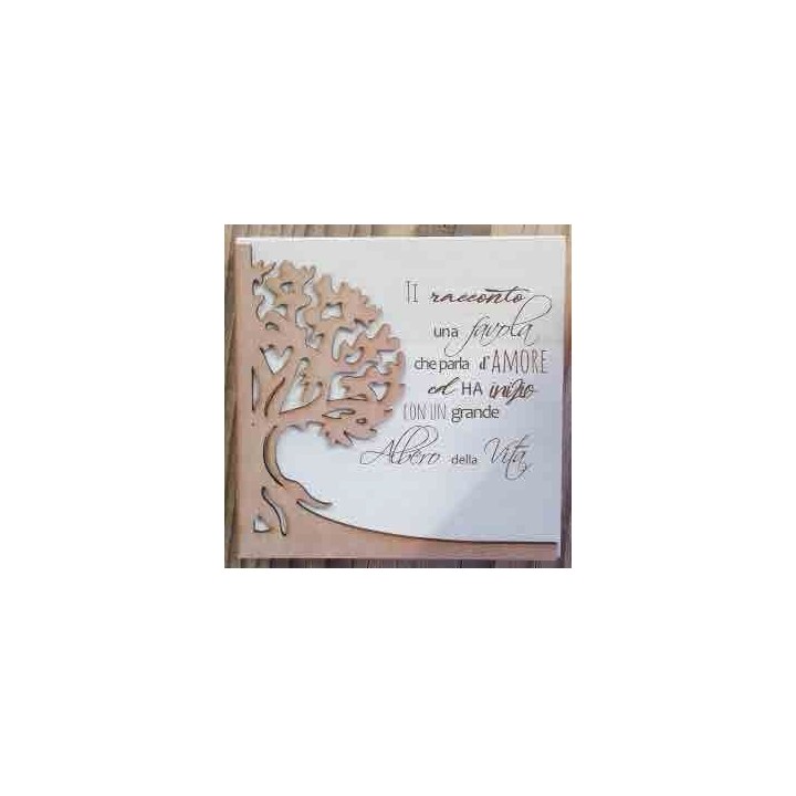 Quadretto in legno profumato albero della vita "il racconto…