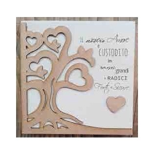 Quadretto in legno profumato albero della vita "il nostro…