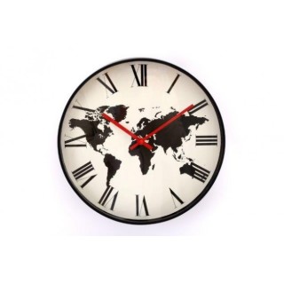 Orologio da parete con mappa del mondo | CarinCasa