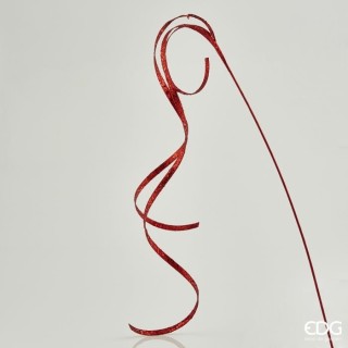 Filante glitter sottile rosso h.155 cm | CarinCasa