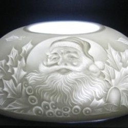 Lume babbo natale porcellana 13 x 10 cm
