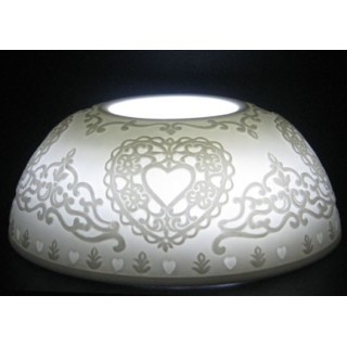 Lume cuore porcellana 13x10 cm | CarinCasa