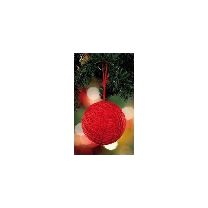 Decorazione natalizia sfera di lana gomitolo 4 colori cm 6…