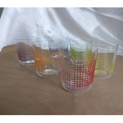 Confezione 6 biccheri acqua f&c pallino