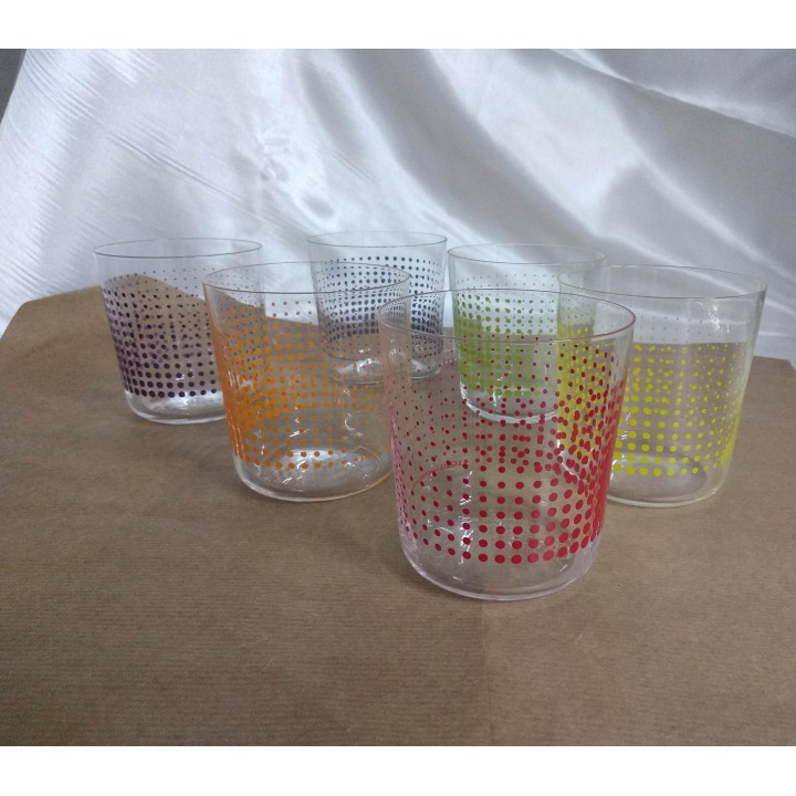 Confezione 6 biccheri acqua f&c pallino | CarinCasa