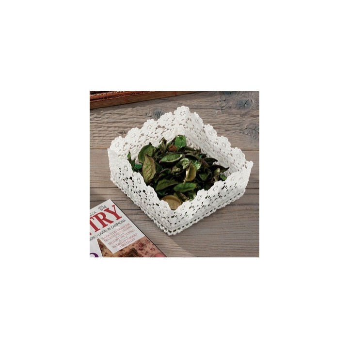 Cestino quadr ricamato cm13x13 85381131 | CarinCasa