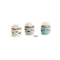 Diffondipr. Vaso/coralli 7,7cm. 3ass. Porc. G.box