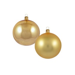 Sfere in vetro 70 mm luce opaca gold