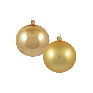 Sfere in vetro 100mm luc/opa gold cf 4pz | CarinCasa