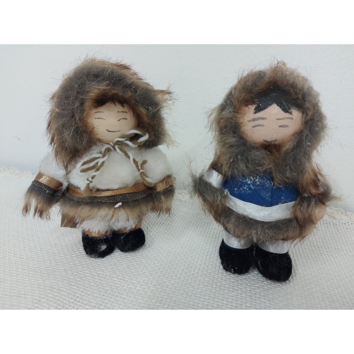 Bimbo eschimese assortito blu/bianco 16 cm | CarinCasa