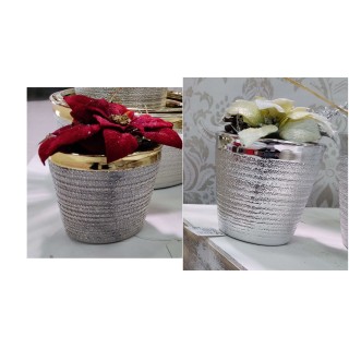 Vasetto ceramica 2 colori assortiti cm d.10 h.9 | CarinCasa