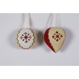 Addobbi natalizi in tessuto 11cm. | CarinCasa