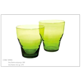 Conic verde bicchiere acqua gr.300 | CarinCasa