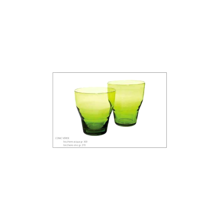 Conic verde bicchiere acqua gr.300 | CarinCasa