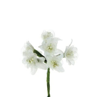 Fiore organza e pistilli crema | CarinCasa