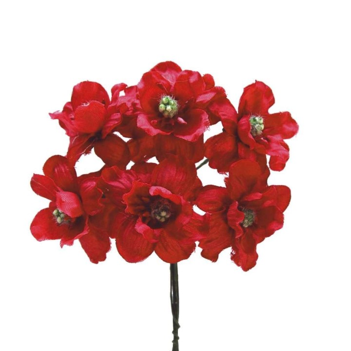 Fiore stoffa rosso cm 4 | CarinCasa