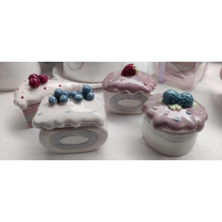 Scatoline muffin in porcellana con frutta 4 modelli…