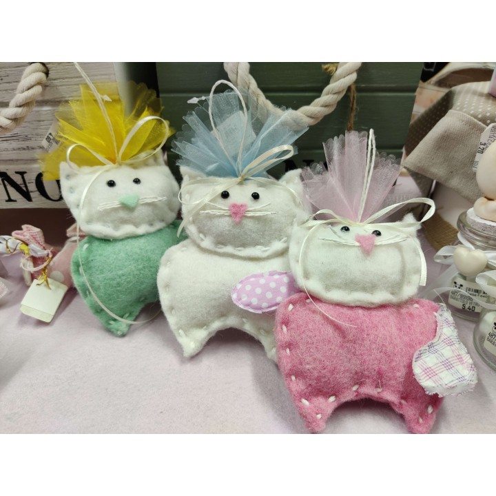 Gatto in panno assortiti 3 colori | CarinCasa