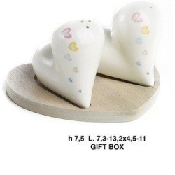 Set sale-pepe/cuori 13.2 cm. Porcel-leg g.box