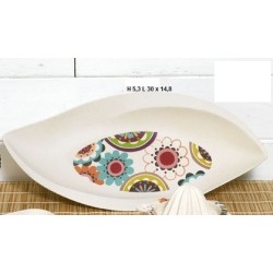 Ciotola foglia/fiori 30 cm. Bambu'