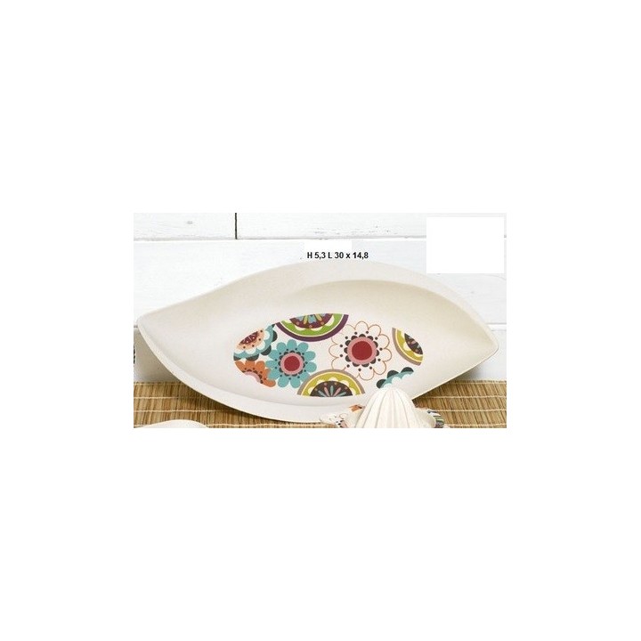 Ciotola foglia/fiori 30 cm. Bambu' bambù | CarinCasa