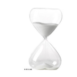 Clessidra cuore 12 cm. Vetro