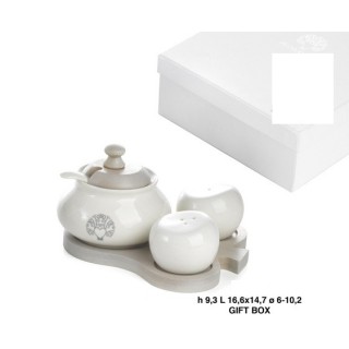 Set zuc-sale-pepe-vas. 16.6 cm. Porc-leg g.box | CarinCasa