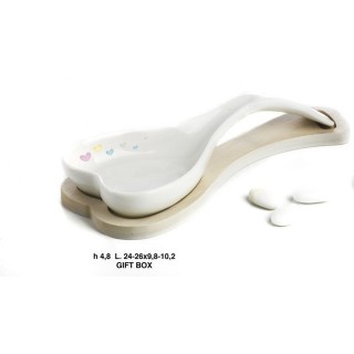 Set mestolo/cuori-sup. 26 cm. Porcel-leg | CarinCasa